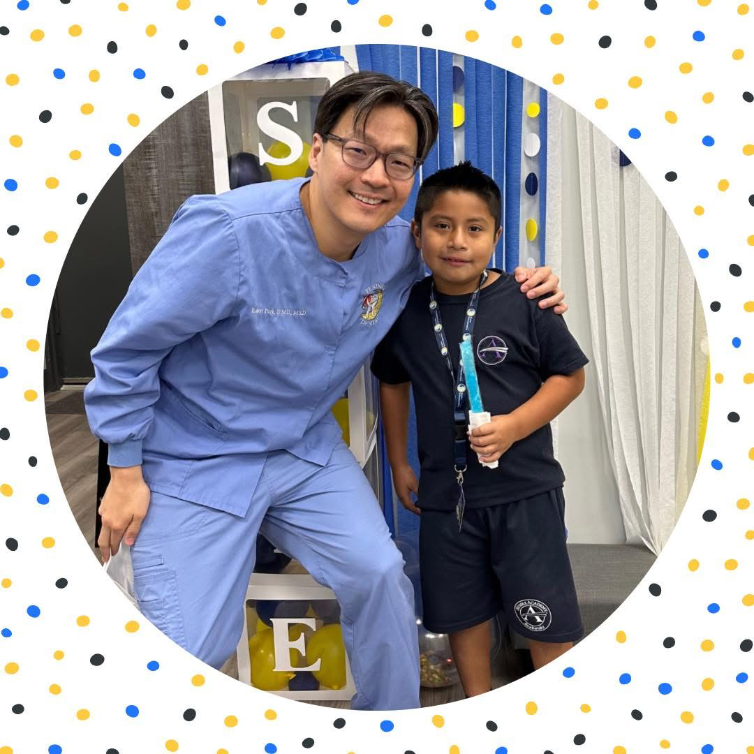 Dr. Park with a young Stellar Orthodontics patient