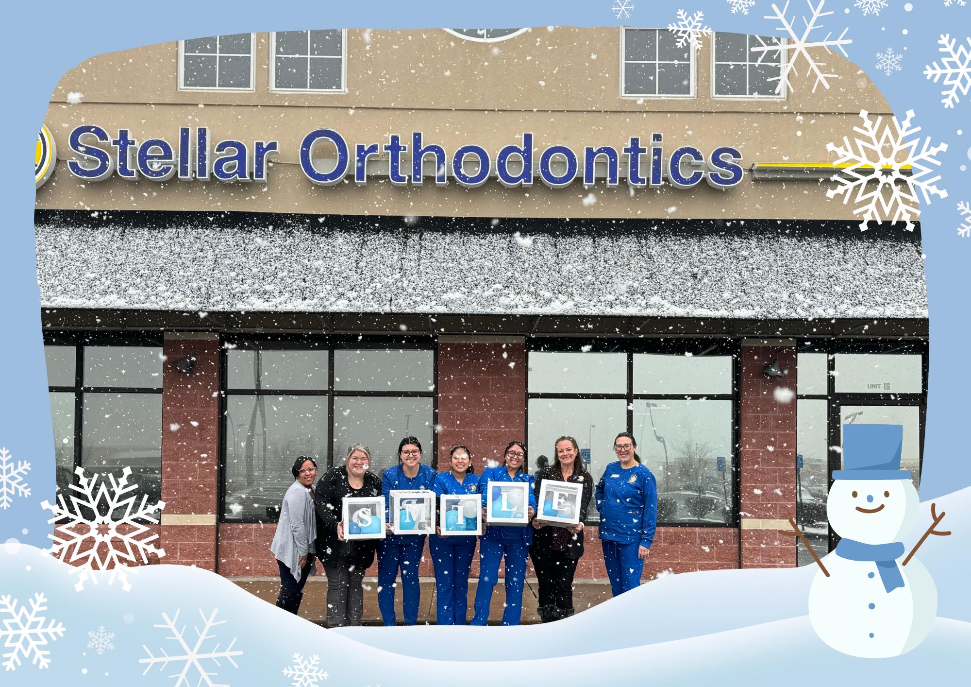 Stellar Orthodontics office on a snowy Delaware morning